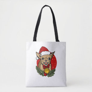 Santa angry chihuahua christmas Classic T-Shirt Tote Bag