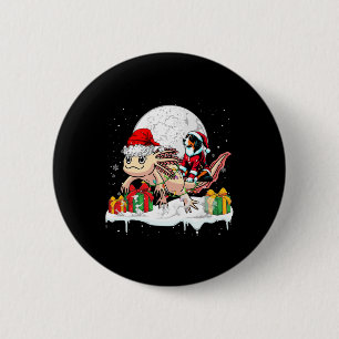 Santa Appenzeller Sennenhund Riding Axolotl Christ 6 Cm Round Badge