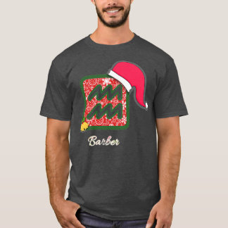 Santa aquarius Barber Funny Xx27mas Gift for T-Shirt