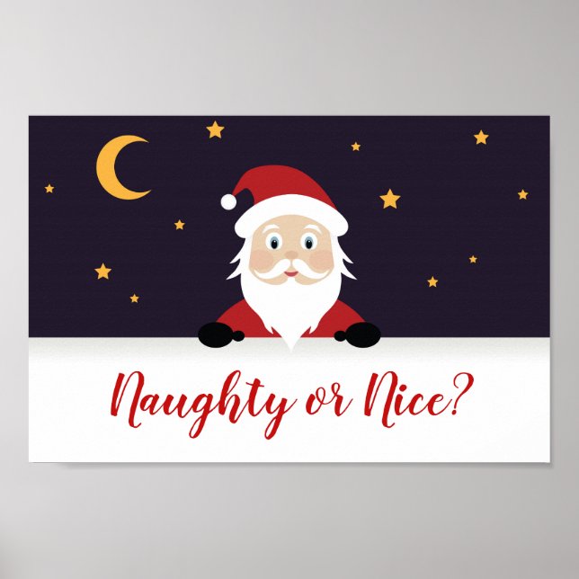 Santa asking naughty or nice poster (Front)