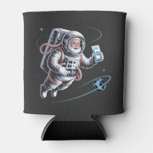 Santa Astronaut with Spacesuit Festive Christmas  Can Cooler