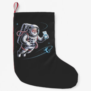 Santa Astronaut with Spacesuit Festive Christmas Small Christmas Stocking