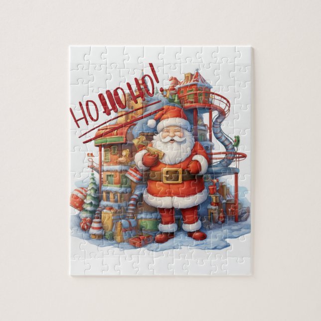 Santa at his Toy Factory Jigsaw Puzzle (Vertical)