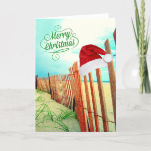 Santa at the Beach Christmas Card