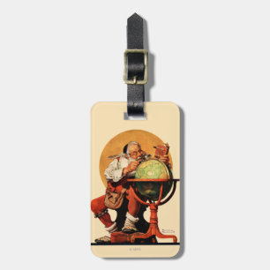 Santa at the Globe Luggage Tag