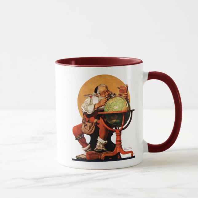 Santa at the Globe Mug (Right)
