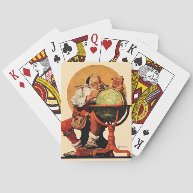 Santa at the Globe Playing Cards (Back)