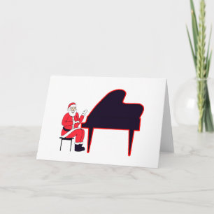 Santa at the keys holiday card