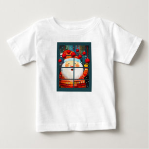 SANTA AT THE WINDOW HO HO HO BABY T-Shirt