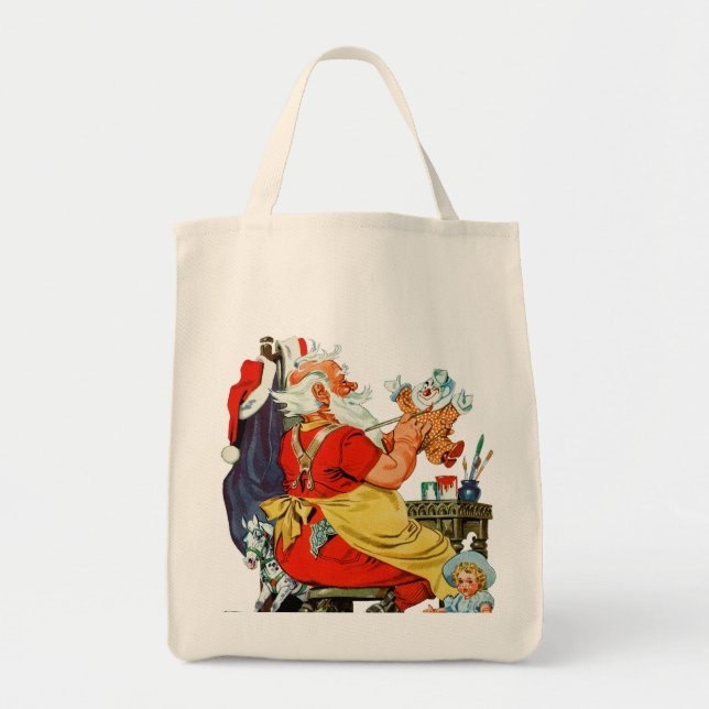 Santa at Work Tote Bag (Front)