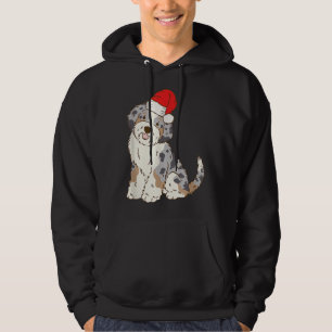 Santa Aussiedoodle Winter Christmas Dog Mum Holida Hoodie
