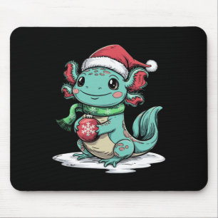 Santa Axolotl Animal Lover Winter Vibe Christmas P Mouse Pad
