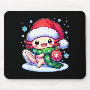 Santa Axolotl Funny Cute Xmas Funny Christmas Mouse Pad