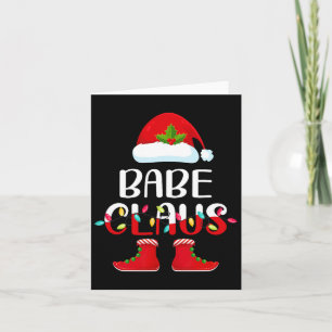 Santa Babe Claus Elf Matching Family Group Christm Card