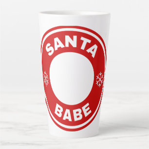 Santa Babe Custom Personalise Melanin Christmas Latte Mug