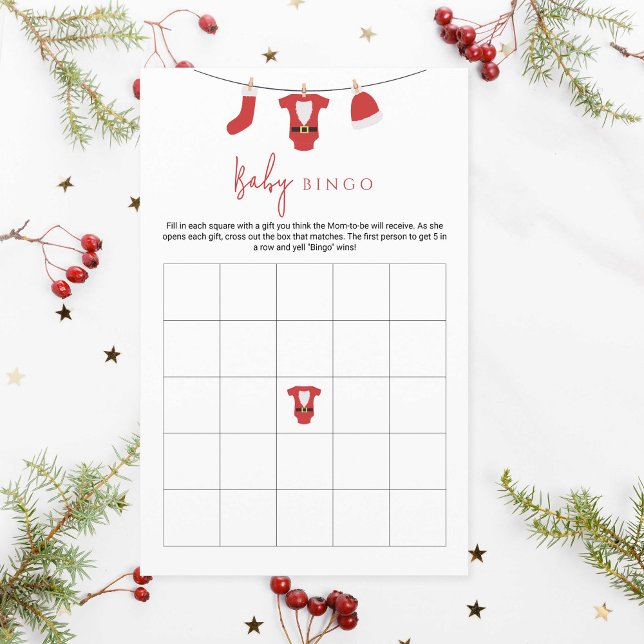 Santa Baby Baby Shower Bingo Game Activity (Creator Uploaded)