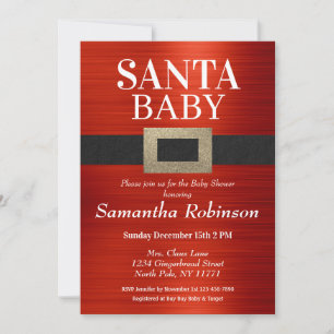 Santa Baby Baby Shower Christmas Gender Neutral  Invitation
