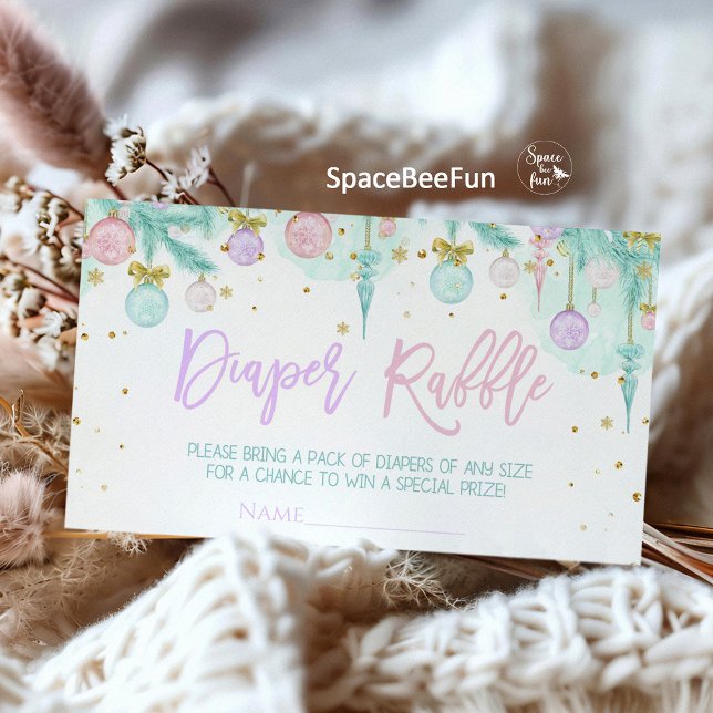 Santa Baby Baby Shower Enclosure Card (Santa Baby Baby Shower, diaper raffle, book for baby, baby shower invitation, enclosure card, holida)