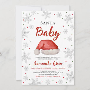 Santa Baby Baby Shower Invitation