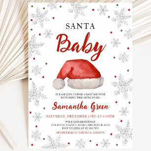 Santa Baby Baby Shower Invitation