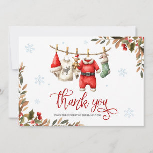 Santa Baby Baby Shower Thank You Card