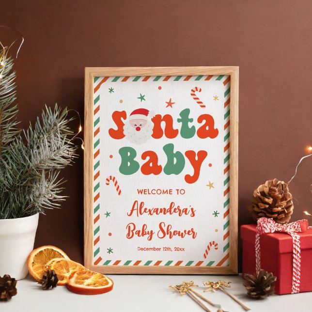 Santa Baby Baby Shower Welcome  Poster (Creator Uploaded)