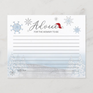 Santa Baby Budget Baby Shower Advice Cards