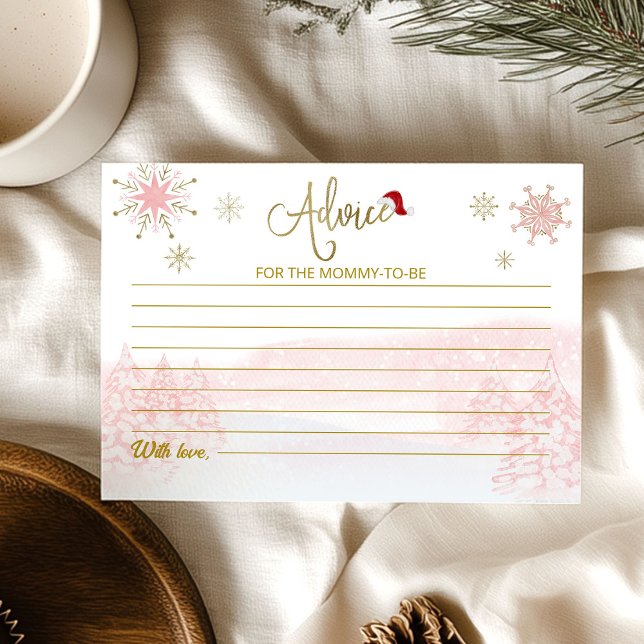 Santa Baby Budget Baby Shower Advice Cards (Creator Uploaded)