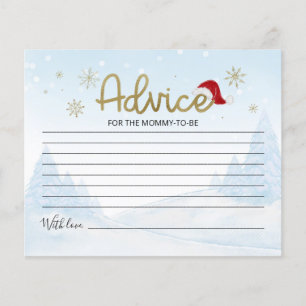 Santa Baby Budget Baby Shower Advice Cards