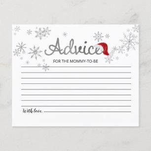 Santa Baby Budget Baby Shower Advice Cards