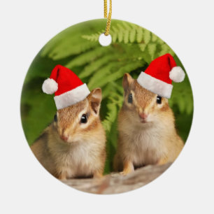 Santa Baby Chipmunks Double Sided Ornament