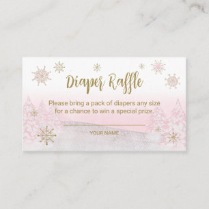 Santa Baby Christmas Baby Diaper Raffle Enclosure Card
