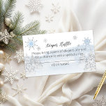 Santa Baby Christmas Baby Diaper Raffle Enclosure Card<br><div class="desc">Adorable calligraphy with snowflakes,  winter-themed baby shower invitations. Easy to personalised with your details. Check the collection to find matching items as enclosure cards.</div>