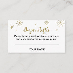 Santa Baby Christmas Baby Diaper Raffle Enclosure  Card