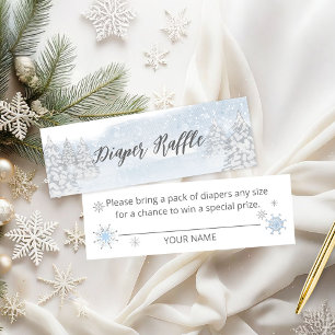 Santa Baby Christmas Baby Diaper Raffle Mini Business Card
