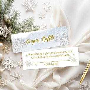 Santa Baby Christmas Baby Diaper Raffle Mini Business Card