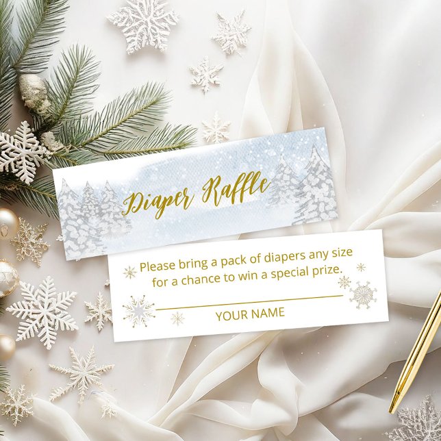 Santa Baby Christmas Baby Diaper Raffle Mini Business Card (Creator Uploaded)