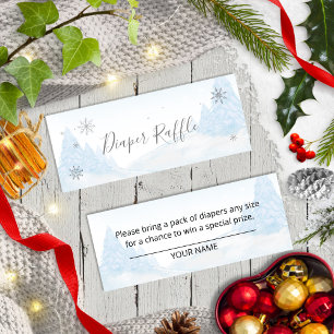 Santa Baby Christmas Baby Diaper Raffle  Mini Business Card