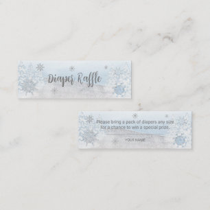 Santa Baby Christmas Baby Diaper Raffle Mini Business Card