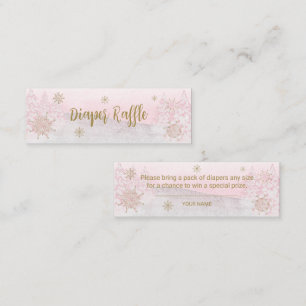 Santa Baby Christmas Baby Diaper Raffle Mini Business Card