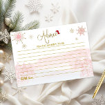 Santa Baby Christmas Baby Shower Advice Cards<br><div class="desc">Adorable calligraphy with snowflakes,  winter-themed baby shower invitations. Easy to personalised with your details. Check the collection to find matching items as enclosure cards.</div>