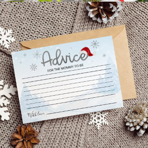 Santa Baby Christmas Baby Shower Advice Cards