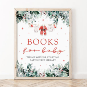 Santa Baby Christmas Baby Shower Books for Baby Poster