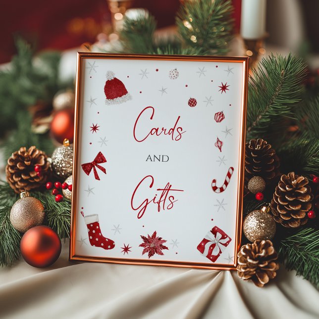 Santa Baby Christmas Baby Shower Card and Gifts  Poster (Creator Uploaded)