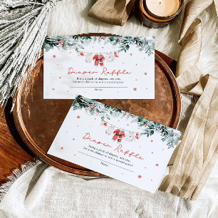 Santa Baby Christmas Baby Shower Diaper Raffle Enclosure Card