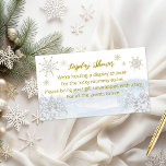 Santa Baby Christmas Baby Shower Display Shower En Enclosure Card<br><div class="desc">Adorable calligraphy with snowflakes,  winter-themed baby shower invitations. Easy to personalised with your details. Check the collection to find matching items as enclosure cards.</div>