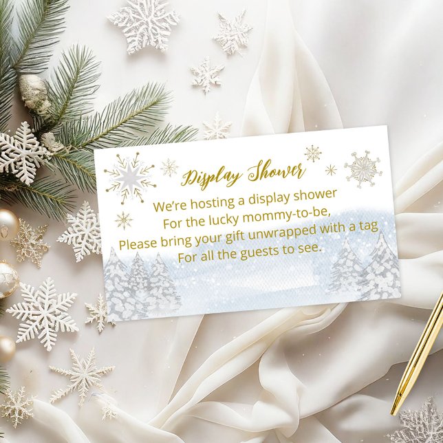 Santa Baby Christmas Baby Shower Display Shower En Enclosure Card (Creator Uploaded)