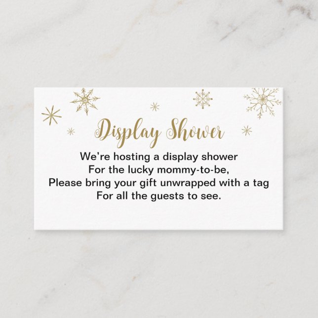 Santa Baby Christmas Baby Shower Display Shower Enclosure Card (Front)