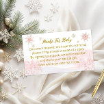 Santa Baby Christmas Baby Shower Enclosure Card<br><div class="desc">Adorable calligraphy with snowflakes,  winter-themed baby shower invitations. Easy to personalised with your details. Check the collection to find matching items as enclosure cards.</div>