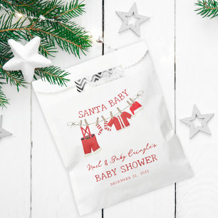 Santa Baby Christmas Baby Shower Favour Bag